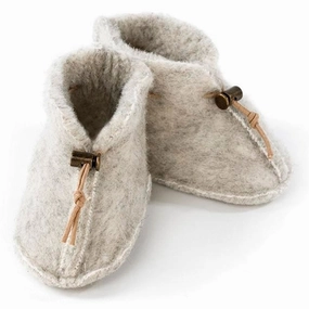 Alwero Baby Slippers Emo Light Grey Wool Slippers Kids clearance