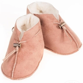 Alwero Baby Slippers Emo Velours Light Brown Wool Slippers Kids clearance