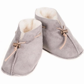 Alwero Baby Slippers Emo Velours Light Grey Wool Slippers Kids clearance