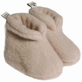 Alwero Beige newborn slippers virgin wool Wool Slippers Kids clearance