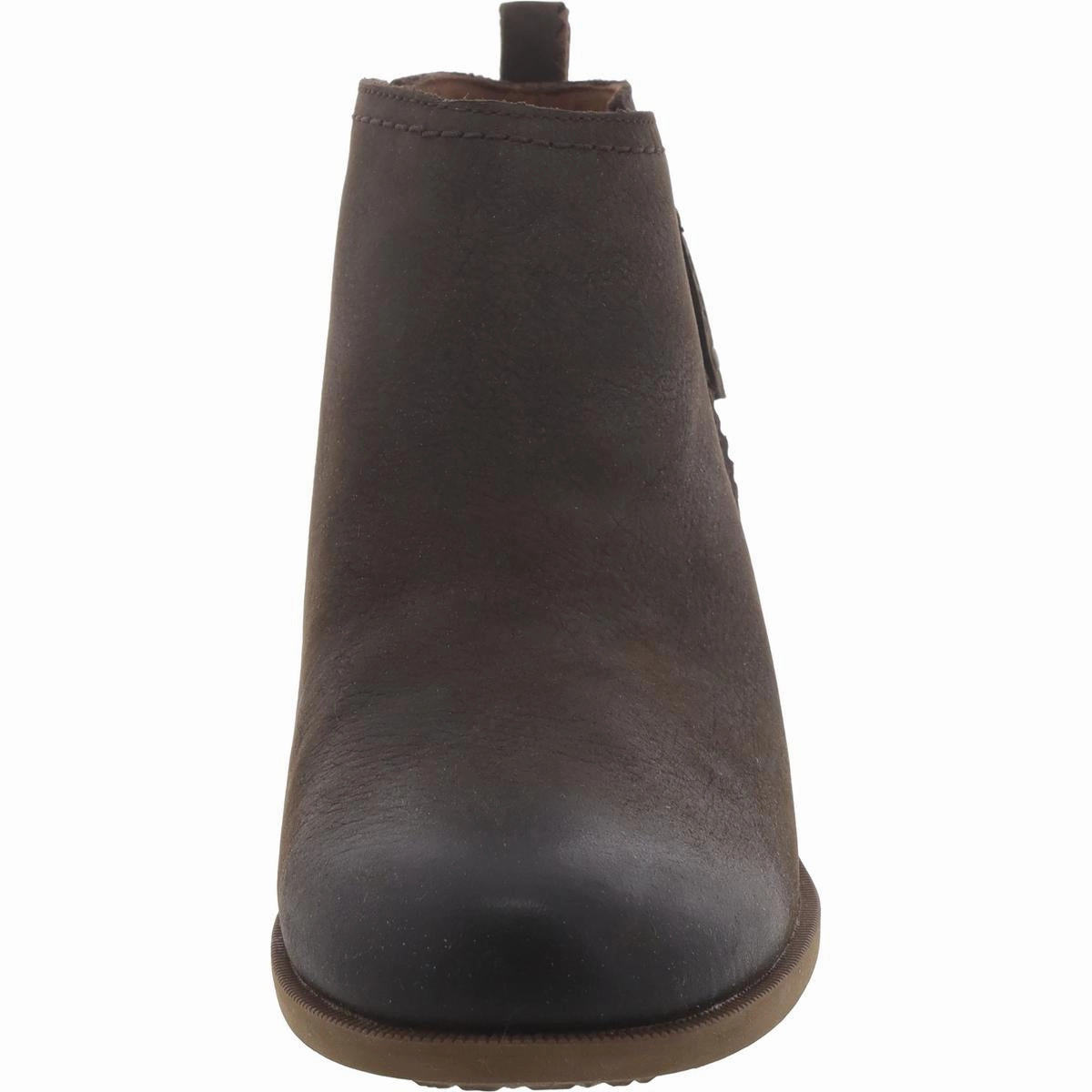 Anaya Womens Leather Booties Ankle Boots