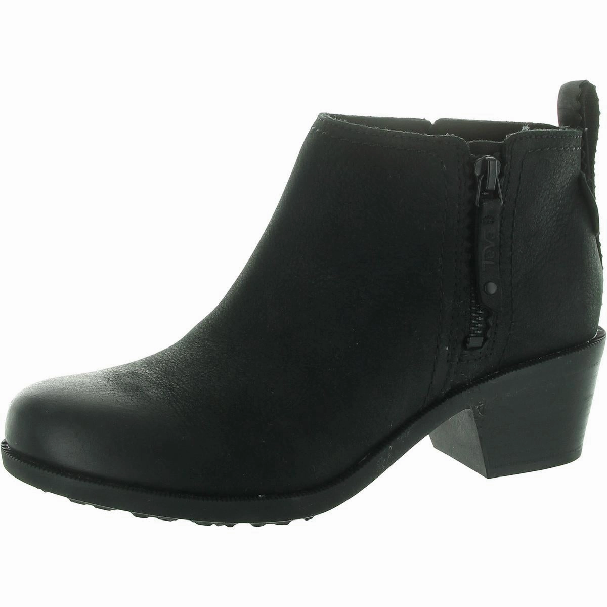 Anaya Womens Leather Booties Ankle Boots