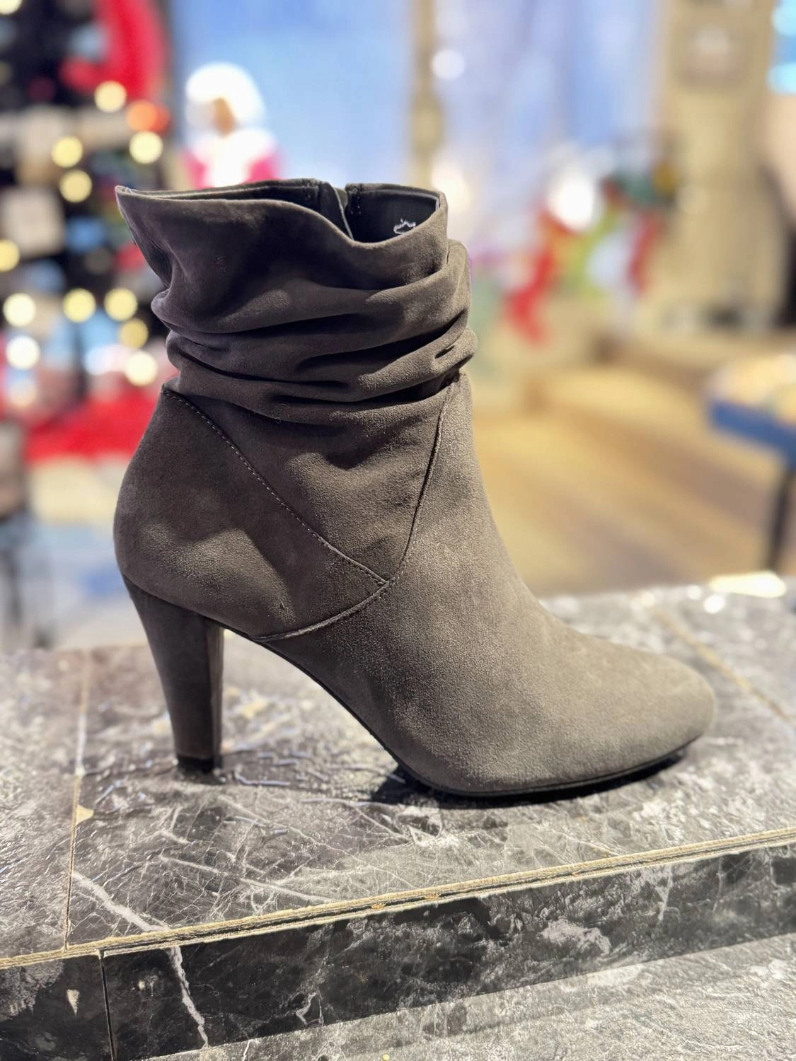 Andes Heeled Boot In Grey Womens Boots clearance deals