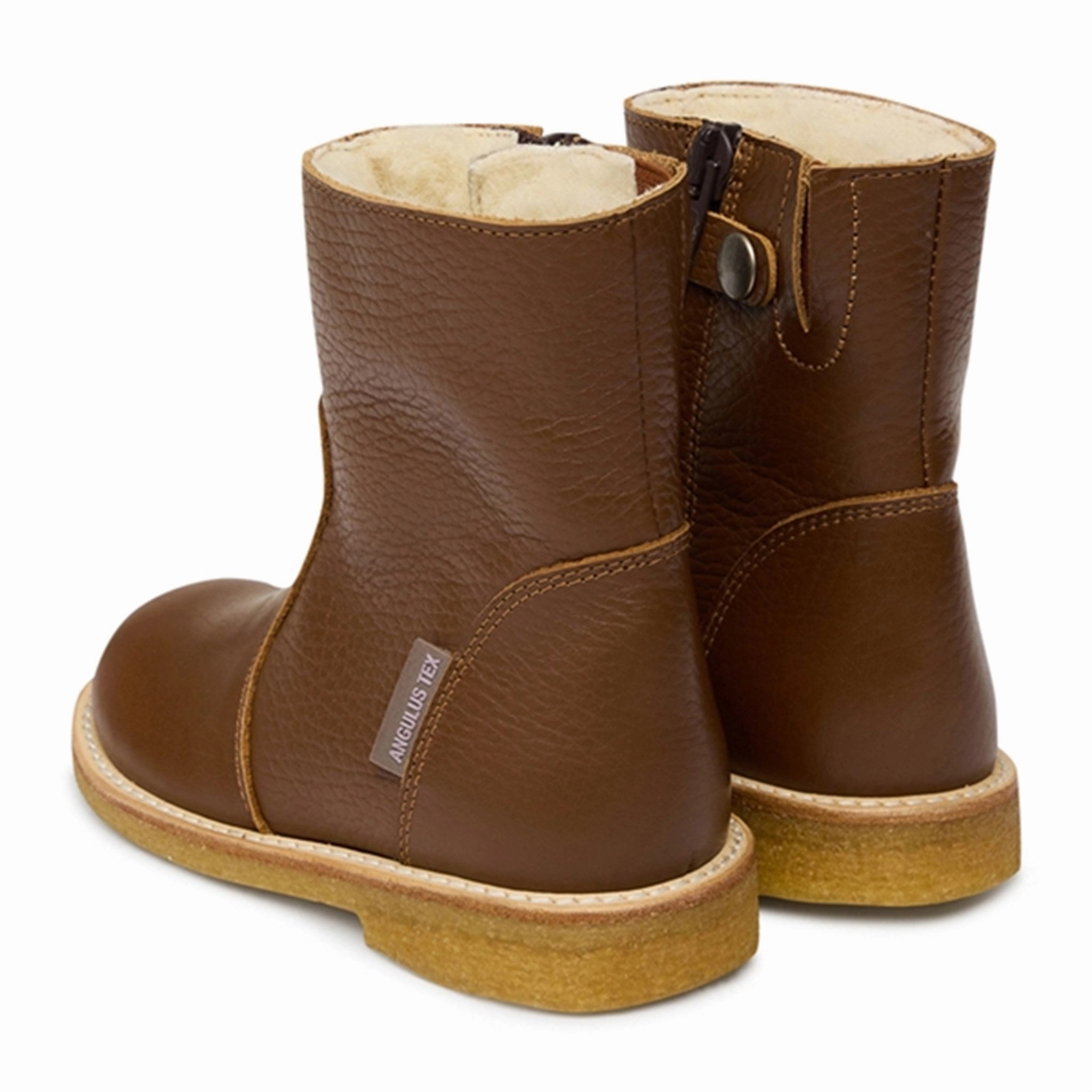 Angulus Basic Tex Boots w Zipper Cognac
