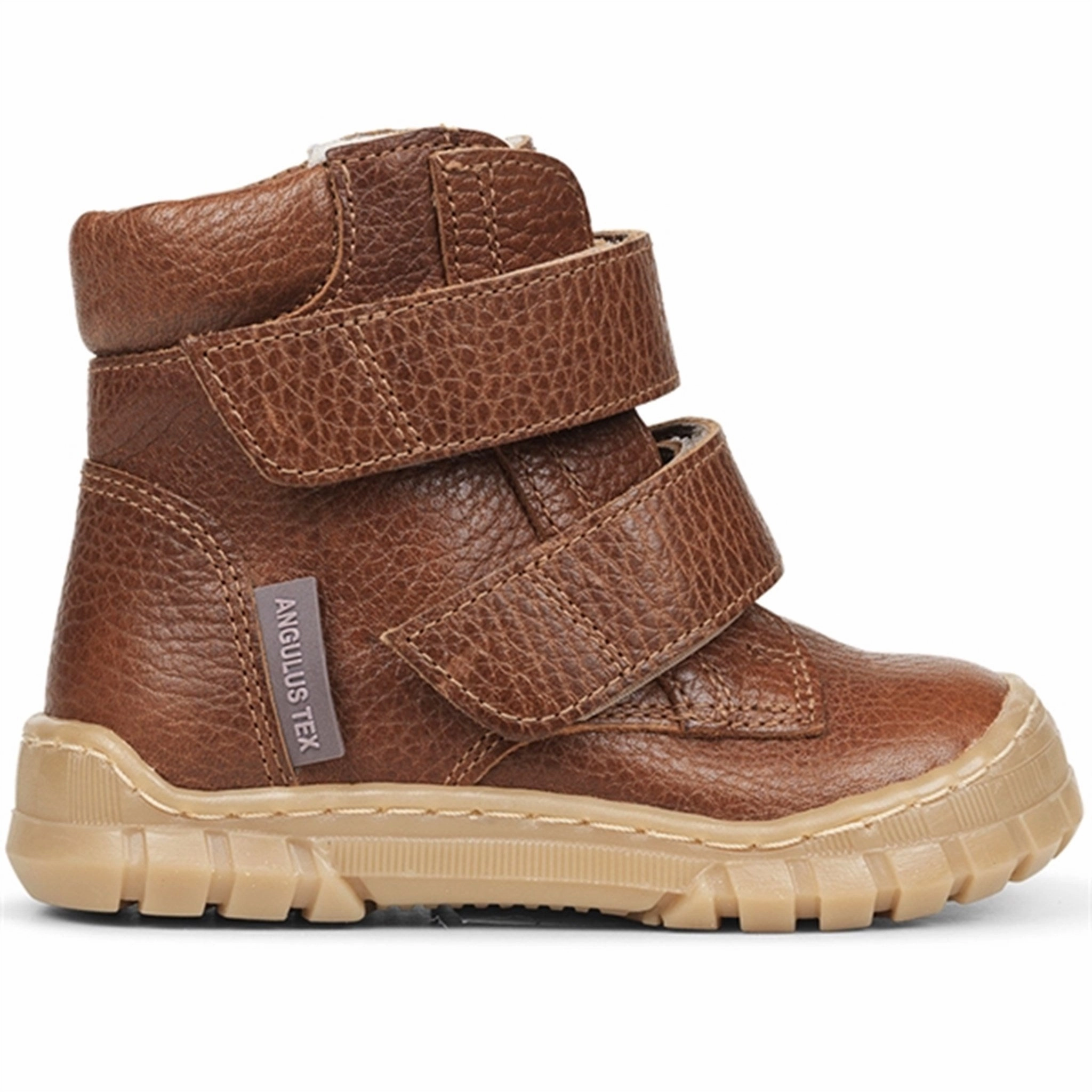 Angulus Beginner Tex Boots w Velcro Cognac Cheap Kids Winter Footwear