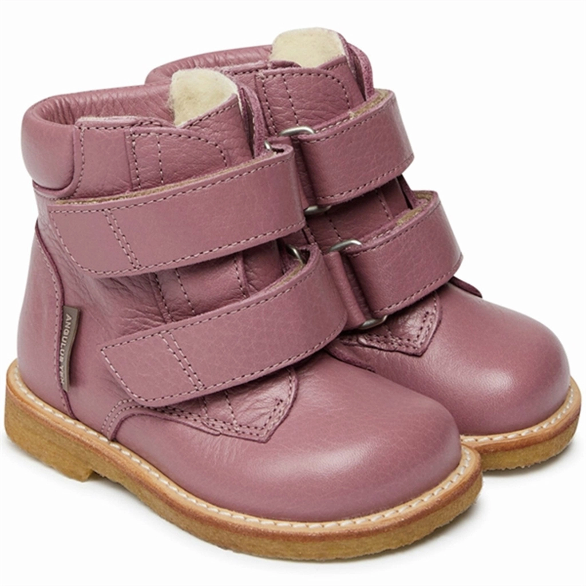 Angulus Beginner Tex-Boots w Velcro Light Plum Cheap Kids Winter Footwear