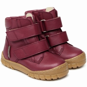 Angulus Beginner Tex Boots w Velcro Plum Cheap Kids Winter Footwear