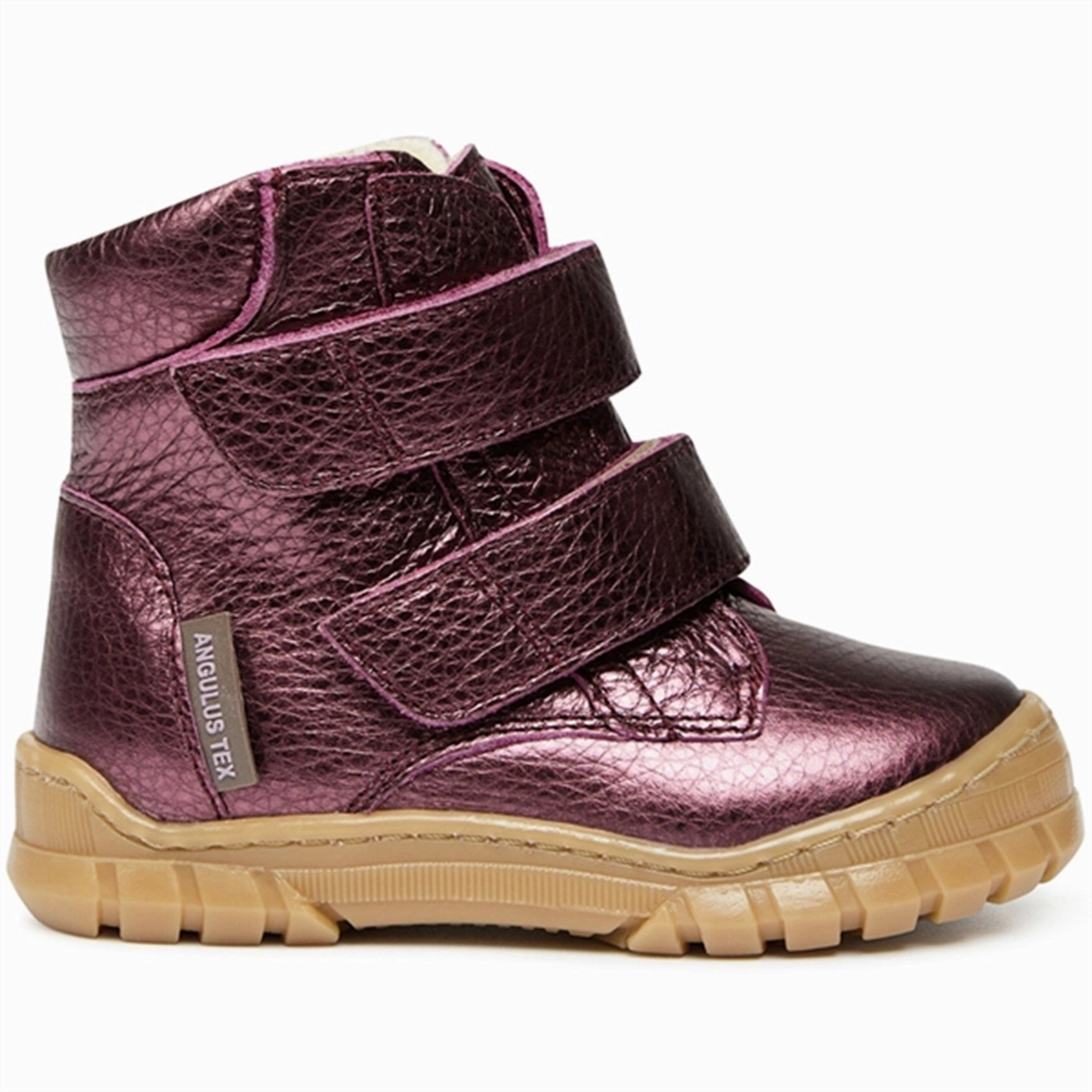 Angulus Beginner Tex Boots w Velcro Plum Shine