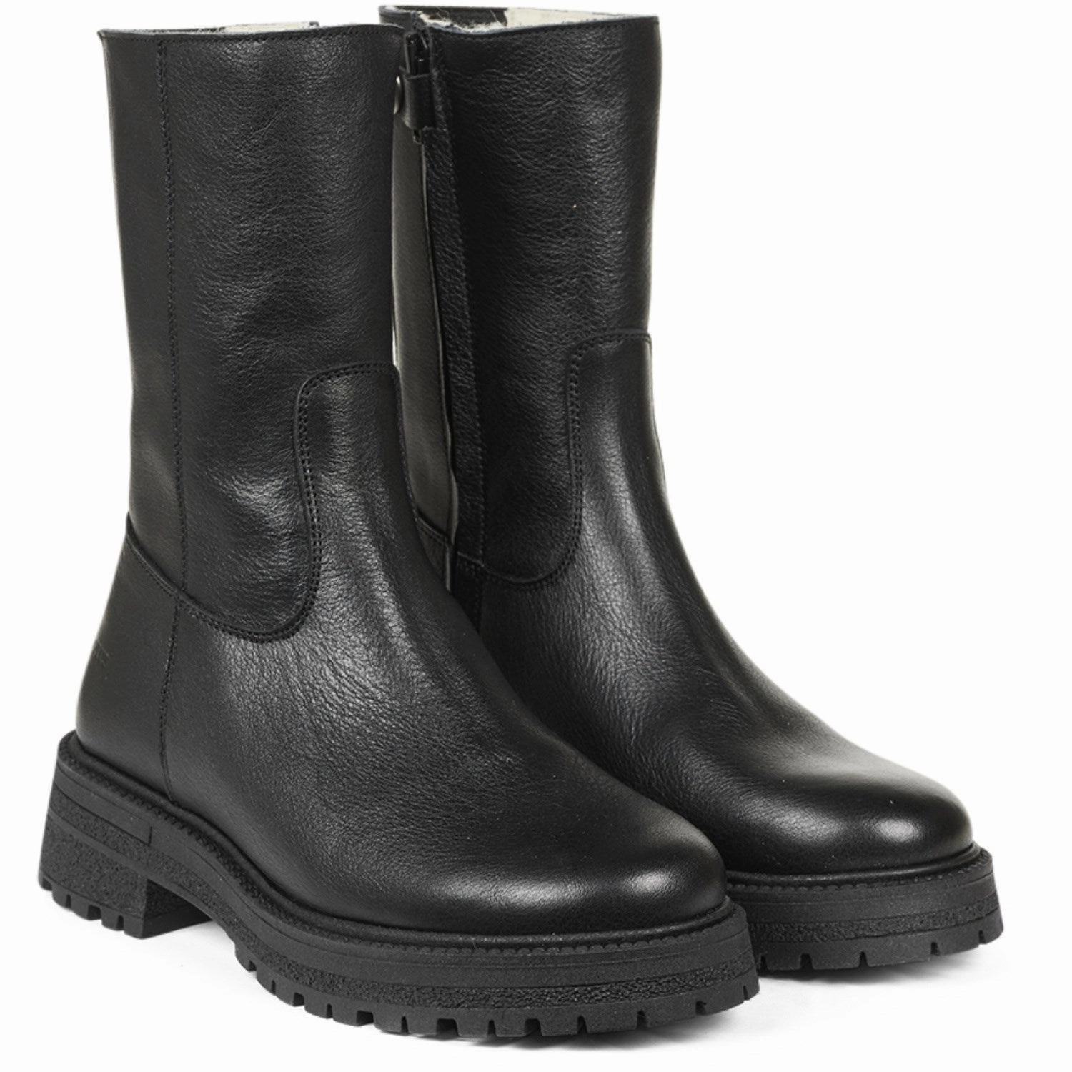 Angulus Black/Black Mid-Cut Boot with Elastic and Zipper Kids Chelsea Boots sale