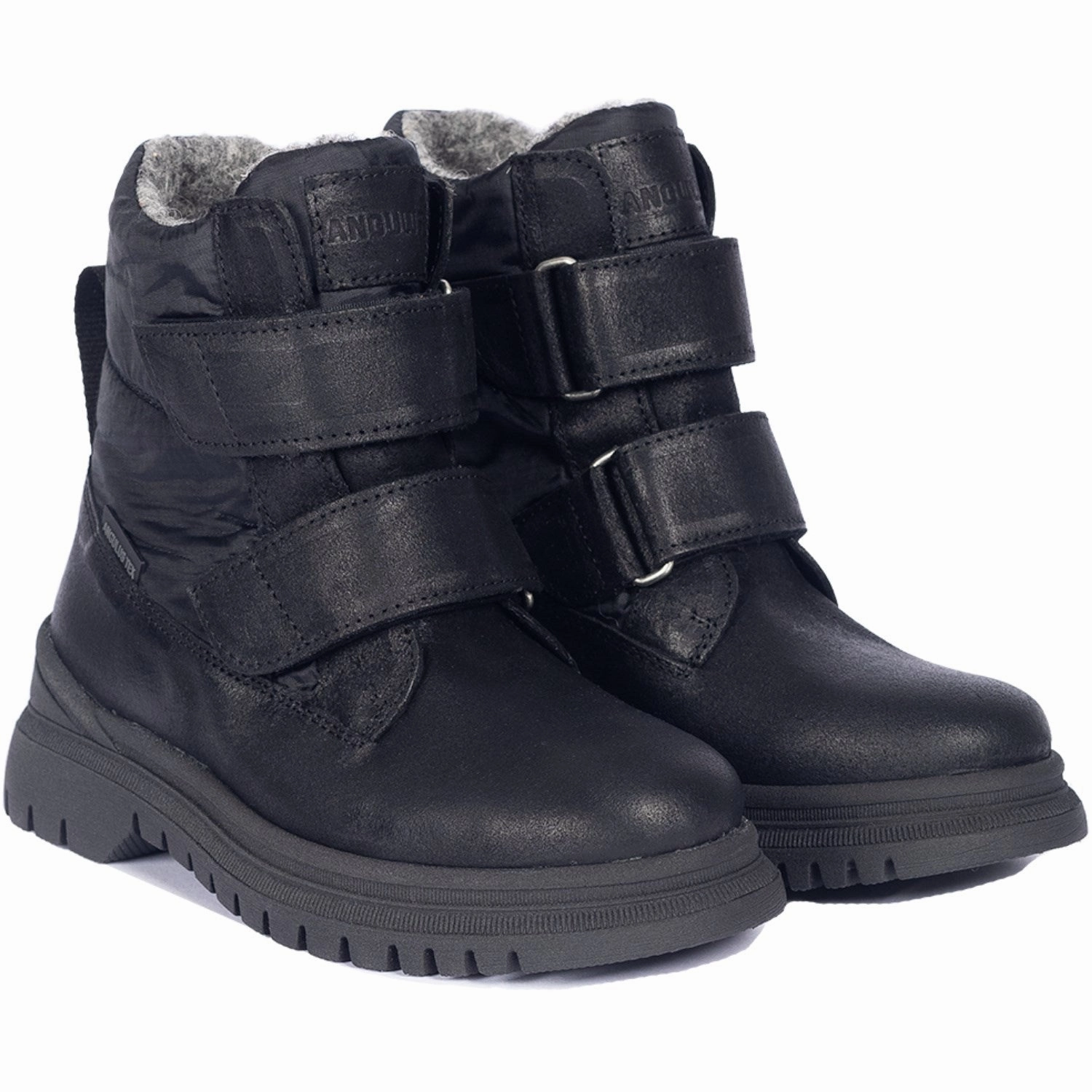 Angulus Black/Black Recycled Ripstop Tex-undefinedstvle Med LAndostrop Cheap Kids Winter Footwear