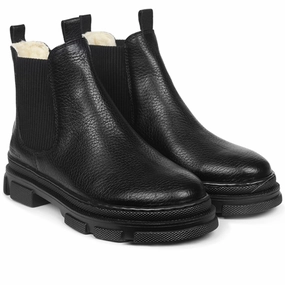 Angulus Boots w Elastic and Wool Lining Black/Black Kids Chelsea Boots sale