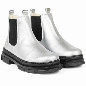 Angulus Boots With Elastic Band Silver/Black Kids Chelsea Boots sale