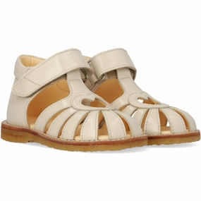Angulus Buttermilk Beginner Hjertesandal Med Velcro Closure Kids Closed Toe Sandals promo