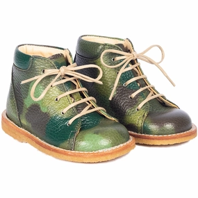 Angulus Camo Print Klassisk undefined undefinedsko Med Print Beginner Shoes With Laces Kids deal
