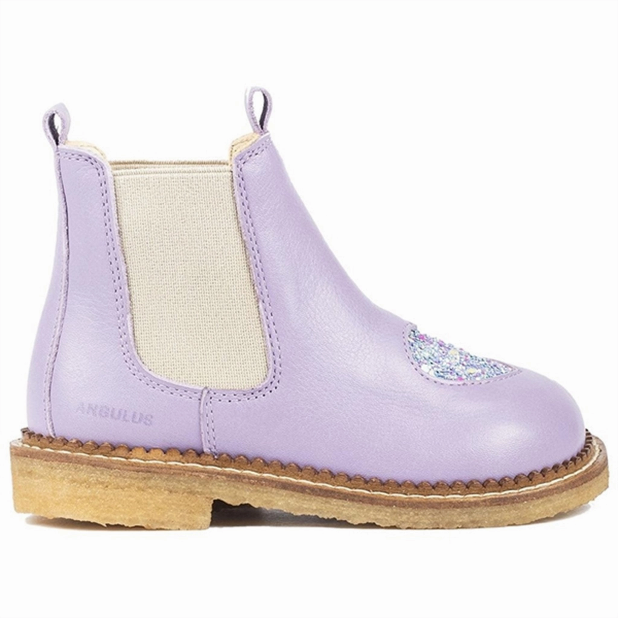 Angulus Chelsea Boots Lilac/Confetti Glitter/Elastic