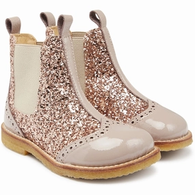 Angulus Chelsea Boots With Glitter Dusty Almond/Maple Glitter/Elastic Kids Chelsea Boots sale