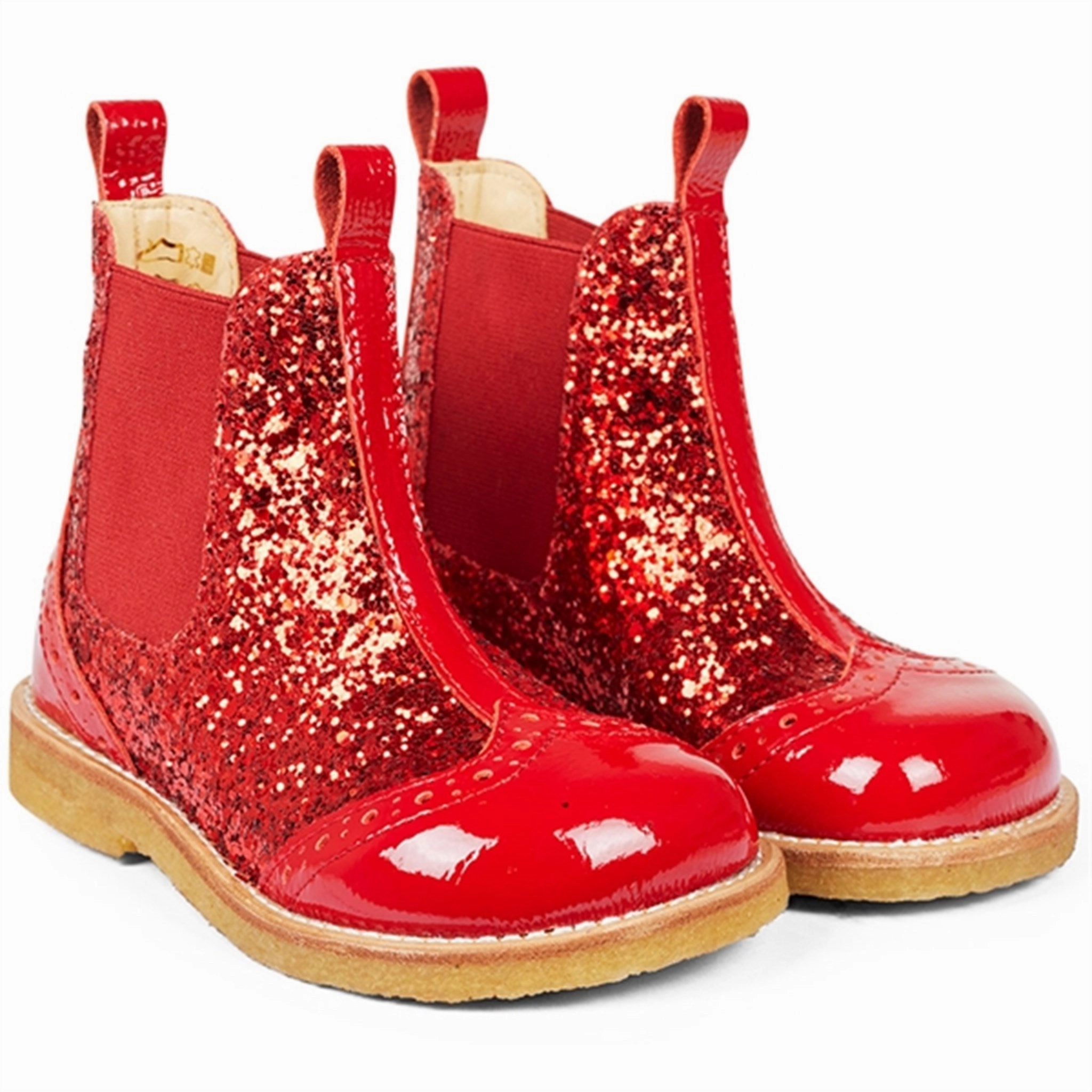 Angulus Chelsea Boots With Glitter Red/Red/Red Elastic Kids Chelsea Boots sale