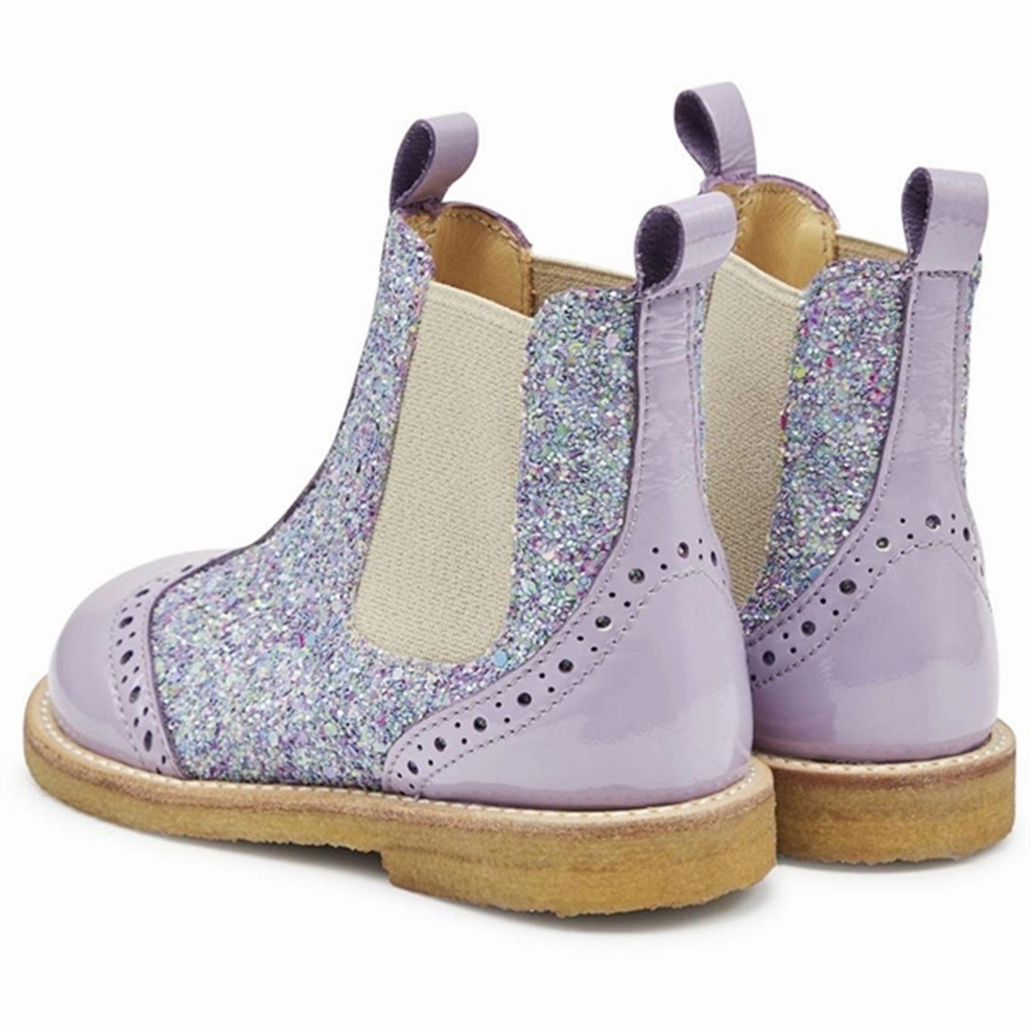 Angulus Chelsea Stvle Lilac/Congetti Glitter/Beige Elastic