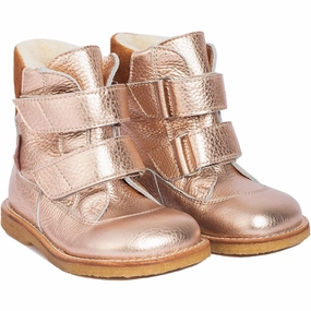Angulus Copper/Cognac Tex boot with Velcro closure Cheap Kids Winter Footwear
