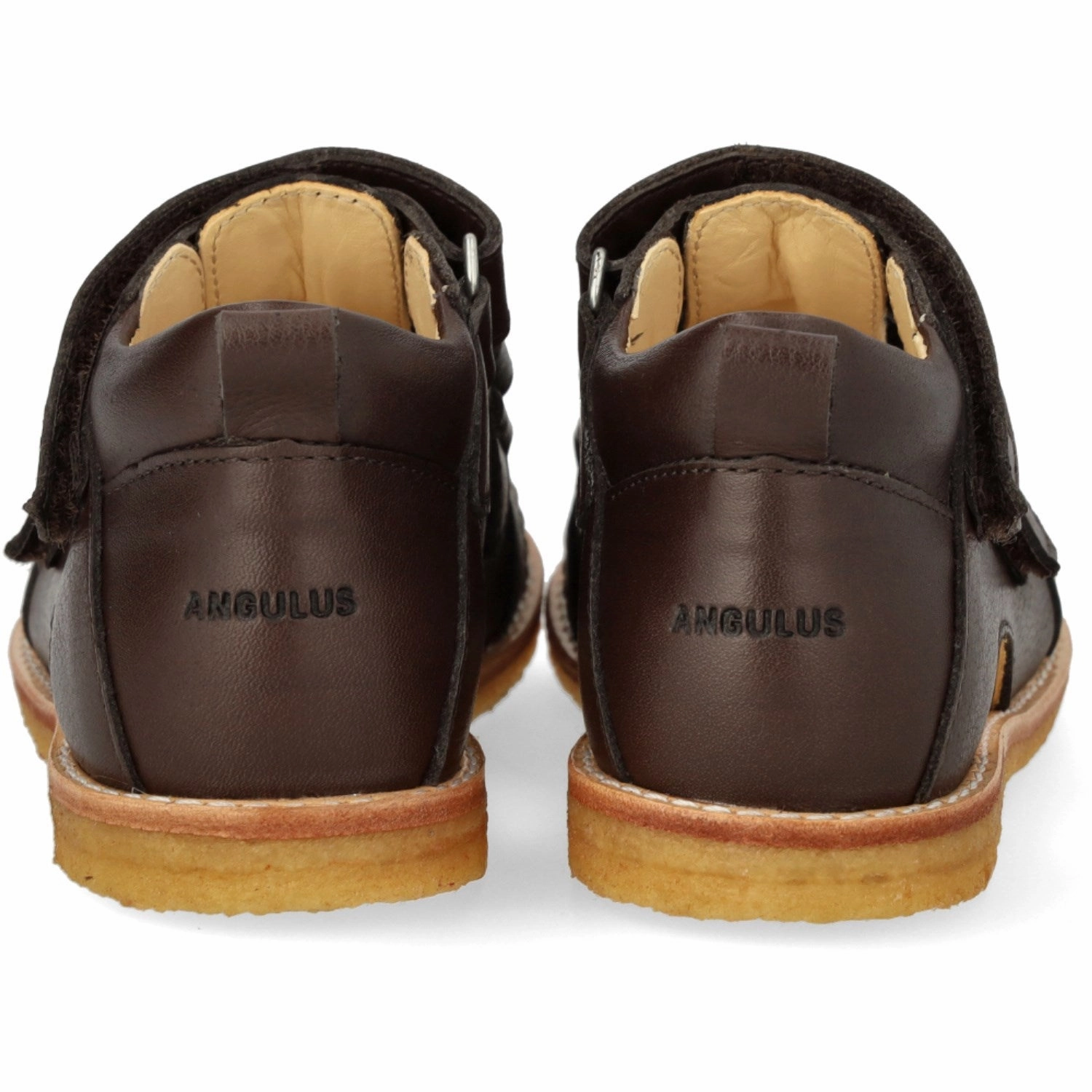 Angulus Dark Brown Beginner Sandal Med Velcro Closure