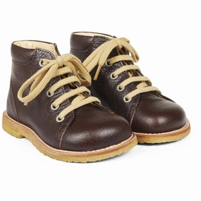 Angulus Dark Brown Classic Lace-up Shoes Beginner Shoes With Laces Kids deal