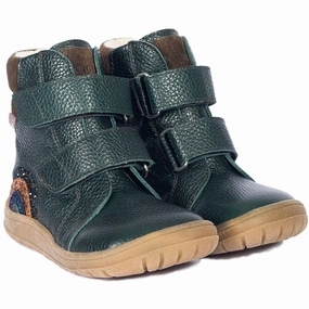 Angulus Deep Teal/Forrest/Glitter Tex Boot with Sparkling Glitter Rainbow Cheap Kids Winter Footwear