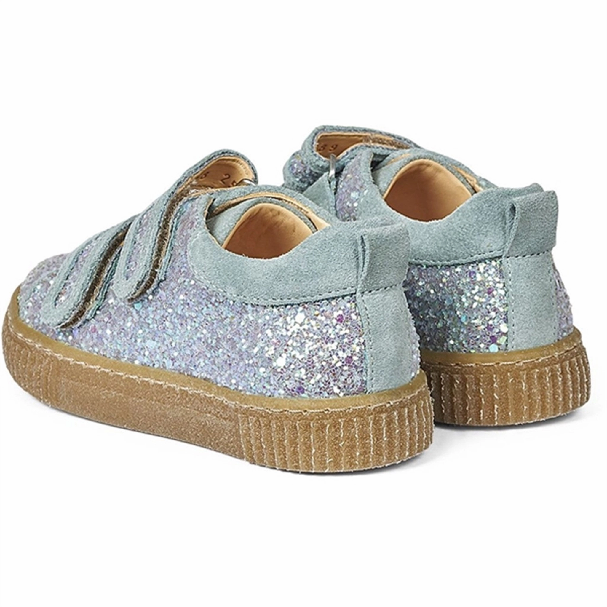 Angulus Glitter Sneaker W. Velcro Mint Glitter/Mint