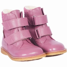 Angulus Heather/Heather Glitter Tex Boot with Velcro Closure Cheap Kids Winter Footwear
