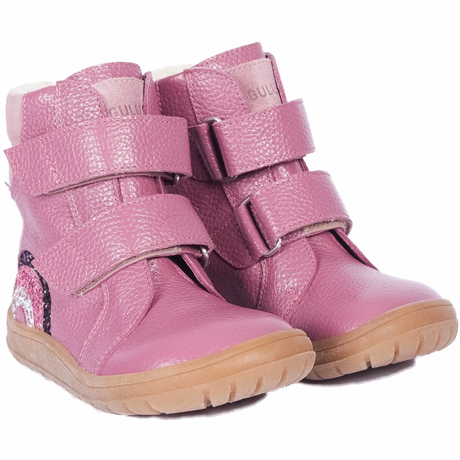 Angulus Heather/Mauve/Glitter Tex Boot with sparkling glitter rainbow Cheap Kids Winter Footwear