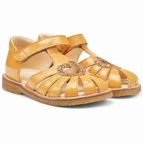 Angulus Hjerte Sandals Manderin/Manderin Glitter Kids Closed Toe Sandals promo