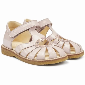 Angulus Hjerte Sandals Pale Rose/Rose Glitter Kids Closed Toe Sandals promo
