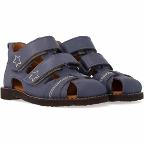 Angulus Indigo Sandal Med Stjernebroderi Kids Closed Toe Sandals promo