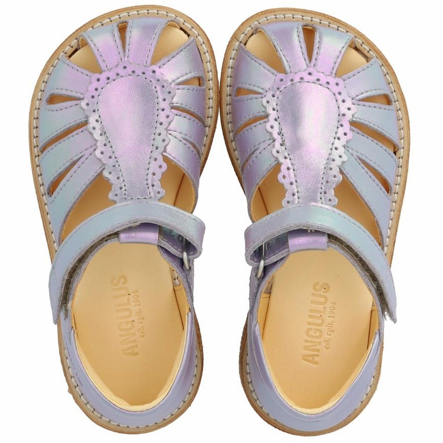 Angulus Iridescent Lilac Shine Sandal Med Drbedetalje