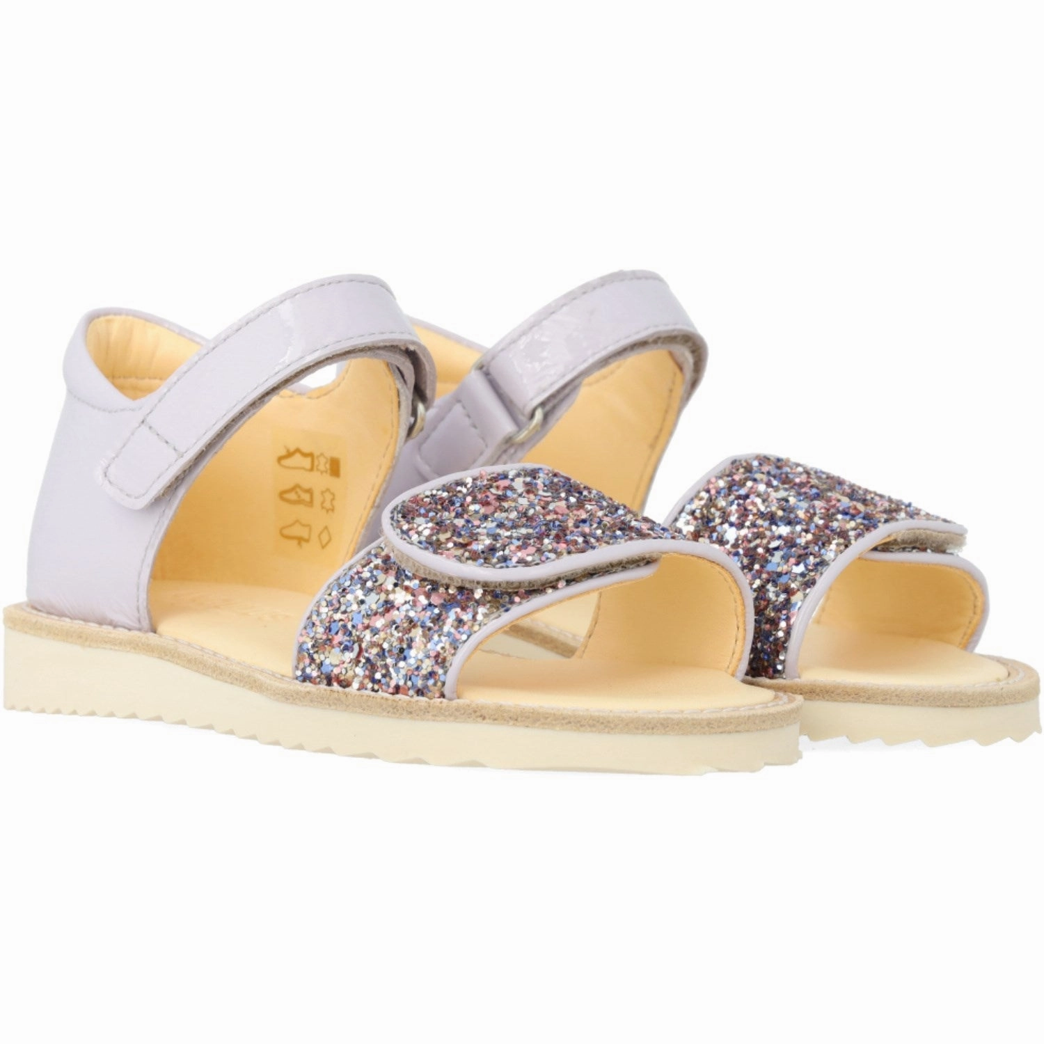 Angulus Lilac/Pastel Multi Glitter Laksandal Med Funklende Glitterdetalje Kids Open Sandals cheap sale