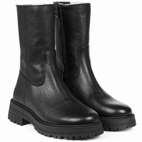 Angulus Mid-Cut Boots With Zipper Black/Black Kids Chelsea Boots sale