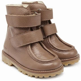 Angulus Mid-Cut Stvle With Velcro Nougat Cheap Kids Winter Footwear
