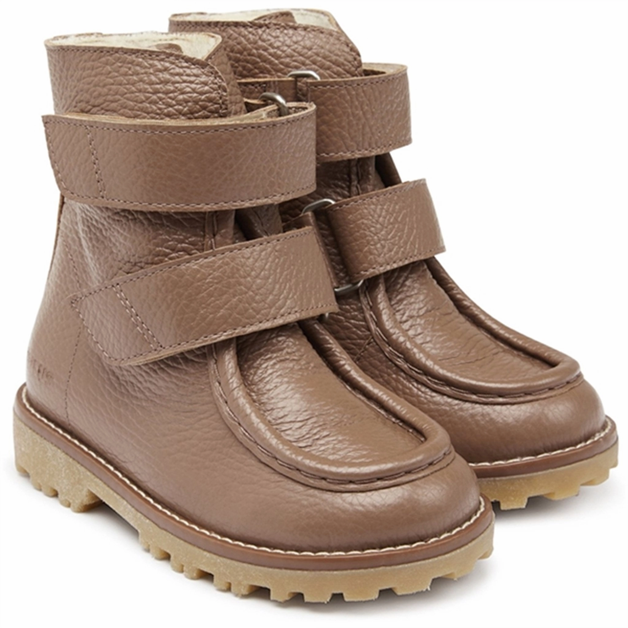 Angulus Mid-Cut Stvle With Velcro Nougat Cheap Kids Winter Footwear