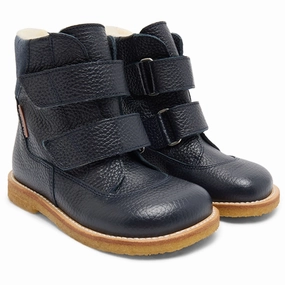 Angulus Navy/Blue FAnd Tex-Boot Med Velcro Closure Cheap Kids Winter Footwear