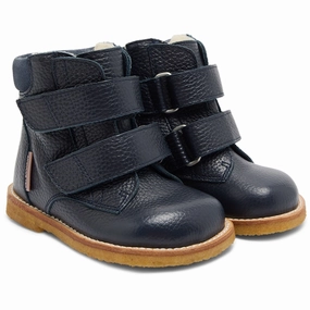 Angulus Navy/Blue Fog Beginners Tex-Boot Med Velcro Closure Cheap Kids Winter Footwear