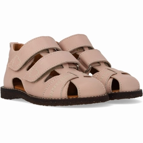 Angulus Rosebud Beginner Sandal Med Kontrast Hjertebroderi Kids Closed Toe Sandals promo