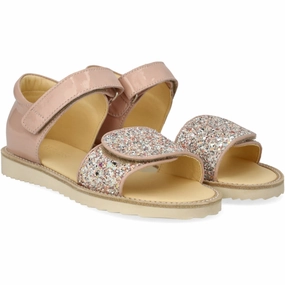 Angulus Rosebud/Rosebud Glitter Laksandal Med Funklende Glitterdetalje Kids Open Sandals cheap sale
