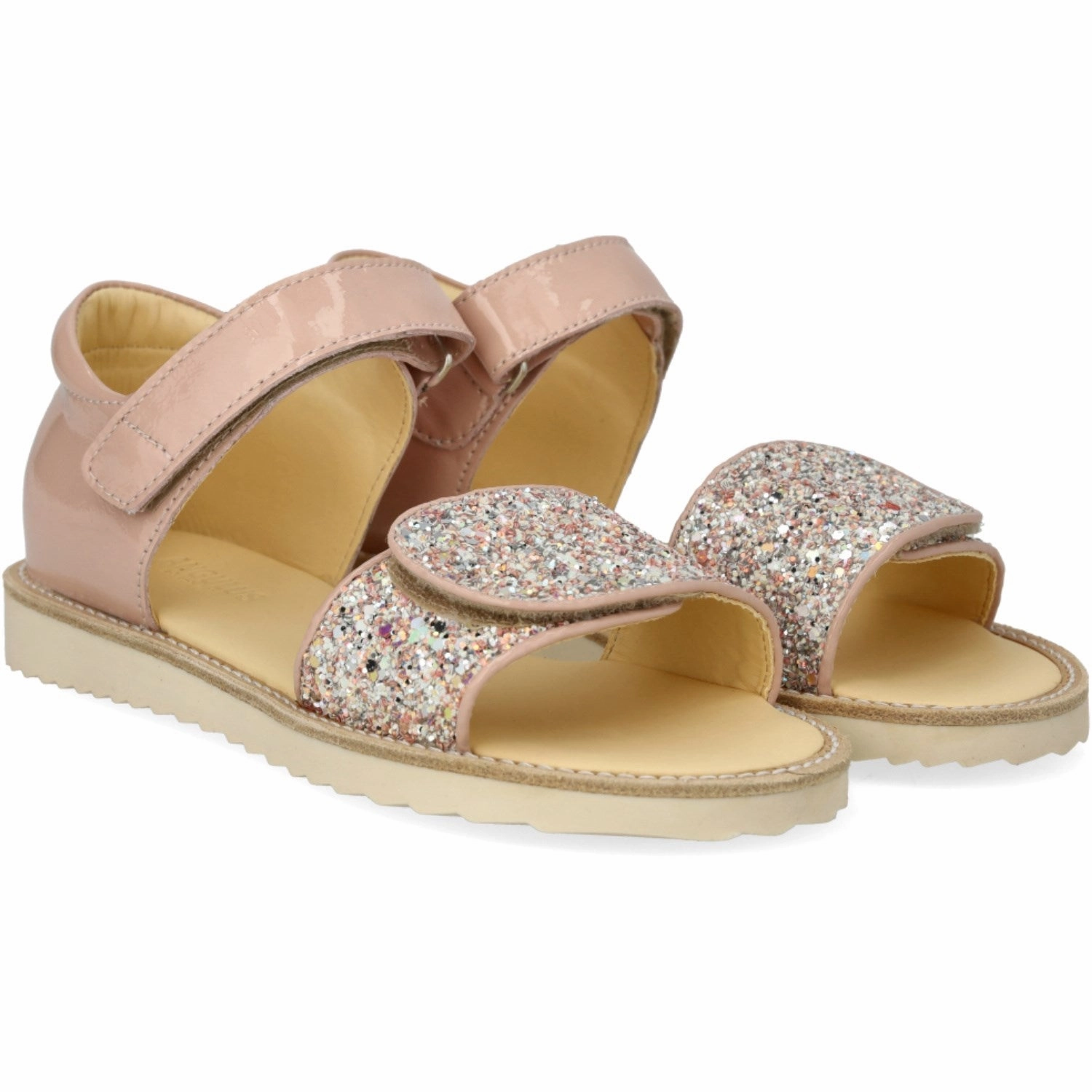 Angulus Rosebud/Rosebud Glitter Laksandal Med Funklende Glitterdetalje Kids Open Sandals cheap sale