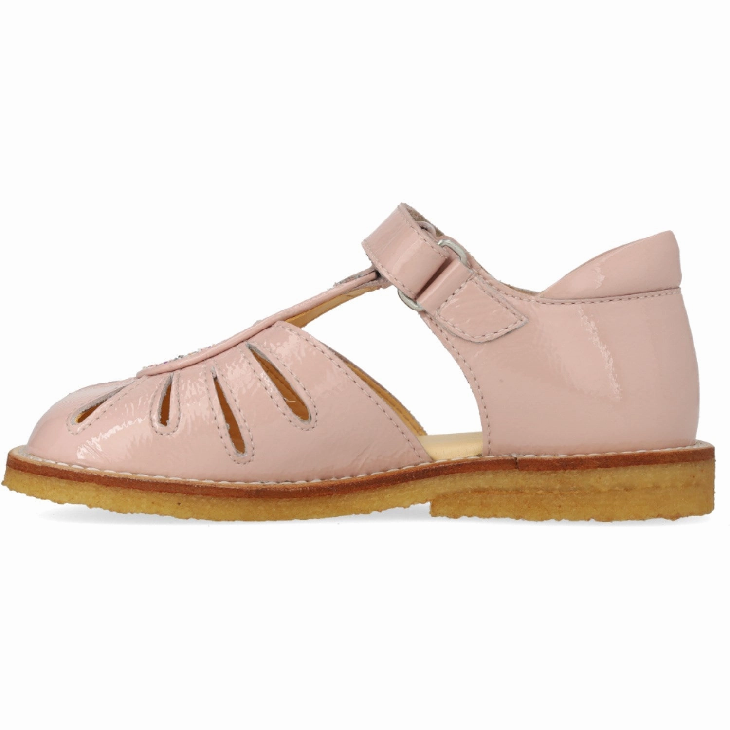 Angulus Rosebud/Rosebud Glitter Sandal with Drop Detail in Sparkling Glitter