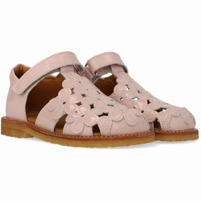 Angulus Rosebud Sandal Med Blomsterdetaljer Kids Closed Toe Sandals promo