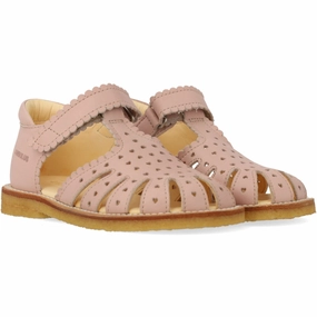 Angulus Rosebud Sandal Med Mini-Hjerter Og Velcro Closure Kids Closed Toe Sandals promo