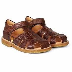 Angulus Sandal W. Velcro Medium Brown Kids Closed Toe Sandals promo