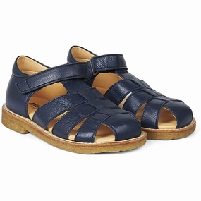 Angulus Sandal W. Velcro Navy Kids Closed Toe Sandals promo