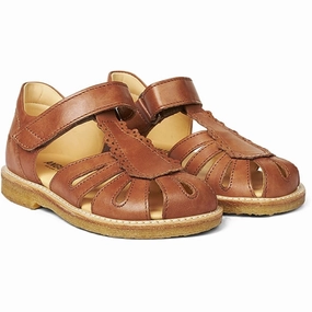 Angulus Sandal W. Velcro Tan Kids Closed Toe Sandals promo