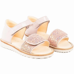 Angulus Sandals Pale Rose/Rose Glitter Kids Open Sandals cheap sale