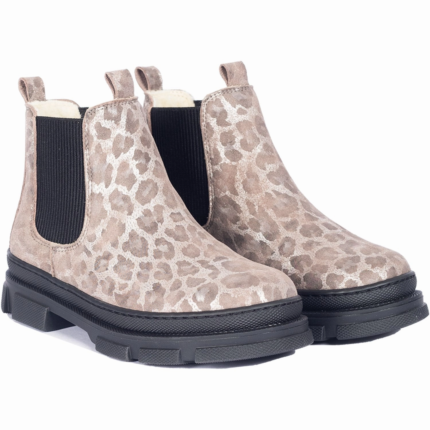 Angulus Silver Leo/Black Chelsea Boot with Elastic and Wool Lining Kids Chelsea Boots sale